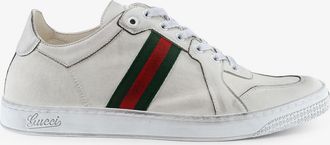 Gucci Sneakers in pelle con dettaglio Web laterale - GUCCI - gender_Man