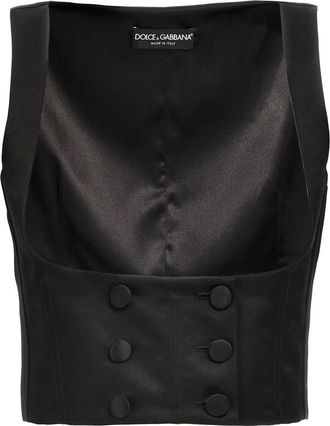 Dolce & Gabbana Black Tuxedo Gilet
