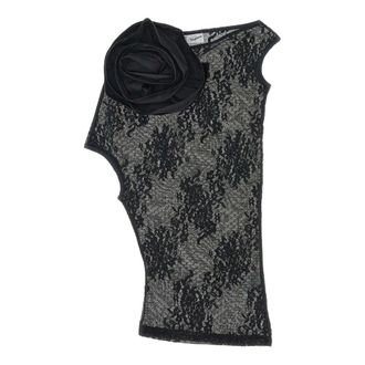 Vaquera Mouwloze Top met Kant - Dames - Tops zonder mouwen - Zwart - XS - Tops