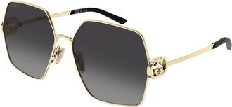 Gucci Grey Square Ladies Sunglasses GG2163S 001 61
