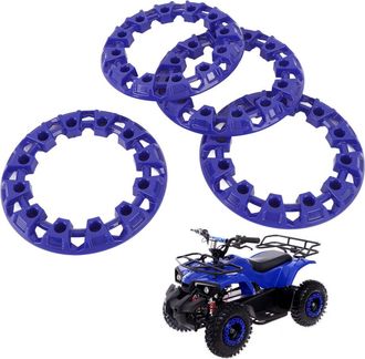 OEM Protectores De Buje De Rueda Para Kart, 6 Pulgadas, Atv, Pl&aacute;stico, Juego De 4 Piezas, Color Azul