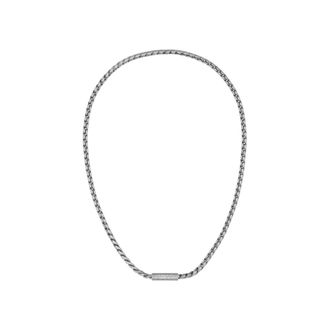 BOSS Silver-tone necklace with braided chain