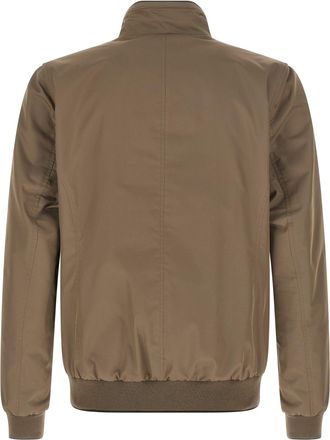 Moorer Mens Beige Polyester Bomber Clothing