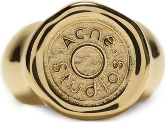 Acne Studios Ring met logo - Goud