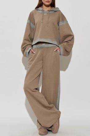 Off-white Wide-leg Sweatpants, Womens, Beige
