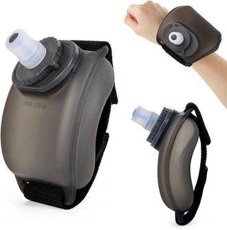 OEM Borraccia Sportiva Da 200 Ml Con Cinturino Da Polso Regolabile. Realizzata In Morbido Silicone Senza Bpa. Idratazione A Mani Libere Durante La Corsa, 