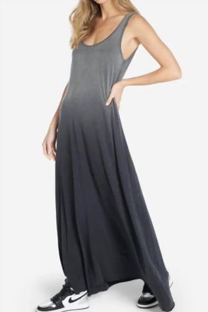 Michael Lauren Roosevelt Dress In Jet Black Ombre
