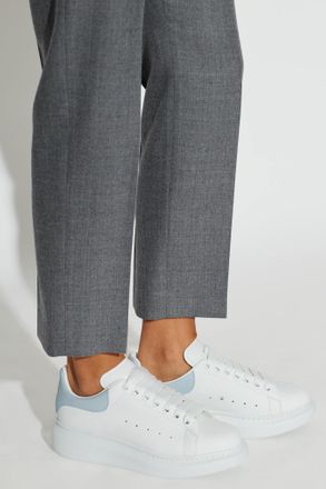 Alexander McQueen Leather Shoes With Logo, Womens, White