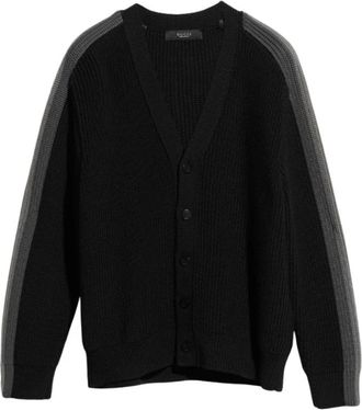 Gucci C&aacute;rdigan de Lana de Canal&eacute; con Muted Web - Knitwear - Hombre - Negro - M