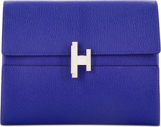 Herm&egrave;s Cinhetic Chevre Mysore clutch bag - Blauw