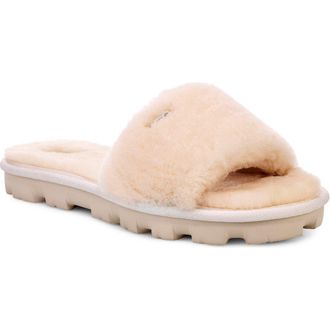 UGG Cozette Genuine Shearling Slipper in Nat at Nordstrom Rack, Size 10
