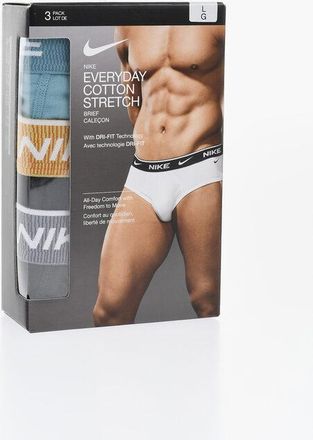 Nike Set 3 Pairs of Stretch Cotton Briefs with Logoed Elastic Ban size Xl