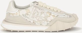 Dolce & Gabbana Sneakers in pelle e pizzo Woman 38.5