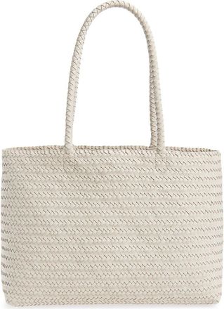 Madewell Handwoven Leather Tote in Vintage Muslin at Nordstrom