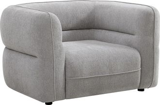 Vente-Unique Sill&oacute;n en chenilla gris TALIENA
