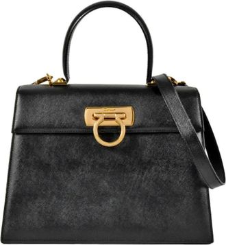 Ferragamo Pre-owned Handbags, female, Black, Size: ONE SIZE Pre-owned Leather handbags