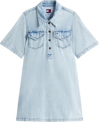 Tommy Jeans Abito corto con taschino - Blu