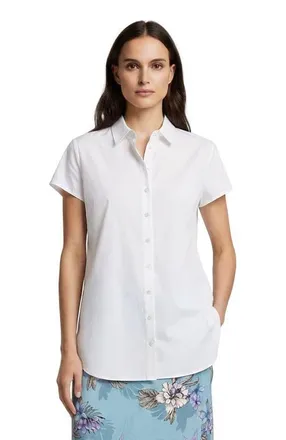 Lords of Harlech Womens Short Sleeve Linen Shirt in White at Nordstrom, Size Xx-Large