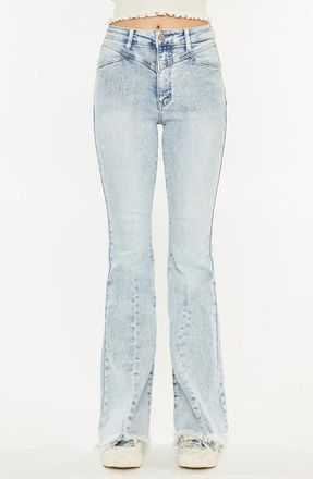 Kancan Ashton High Rise Flare Jeans in Light Wash at Nordstrom, Size 27