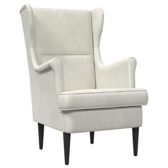 vidaXL Sill&oacute;n Crema Terciopelo Vidaxl
