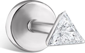 Maria Tash Single Invisible Set Triangle Diamond Earring in White Gold at Nordstrom, Size 2.5