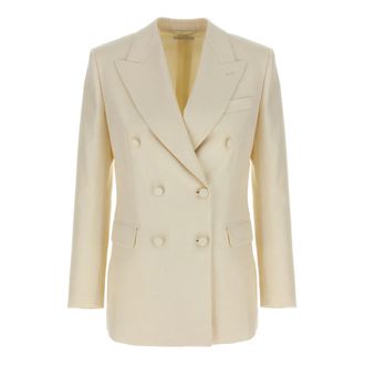 Brioni Jassen, Dames, Wit, M, Wol, Flavia Blazer