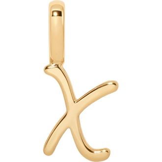 Made by Mary Script Initial Charm Gold Vermeil in Gold Vermeil Initial X at Nordstrom