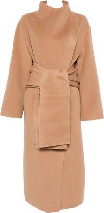 Aya Muse Amfw 2524 Jas - Dames - Jas met riem - Bruin - S - Jassen