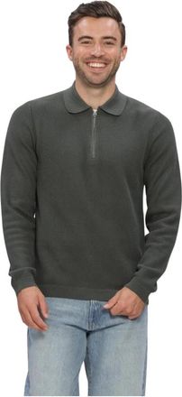 Dstrezzed Dstrezzed Heren Trui Ds_kostas Zip Polo Donkergroen - Maat S - Heren - Polos - Groen - L - Tops