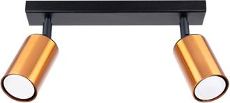 Sollux Lighting L&aacute;mpara de techo negro/cobre acero alt. 19