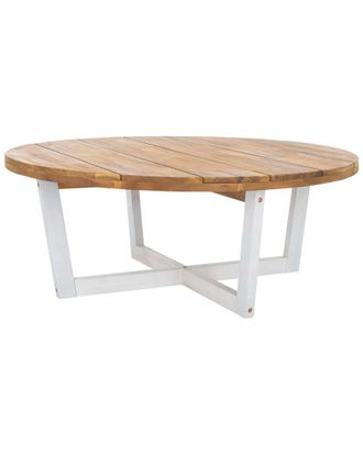 Safavieh Indoor/Outdoor Leo Round Coffee Table 4 Legs