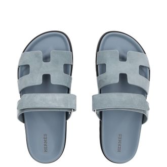 Herm&egrave;s Herm&egrave;s Chypre Techno Sandals Bleu Size 38.5