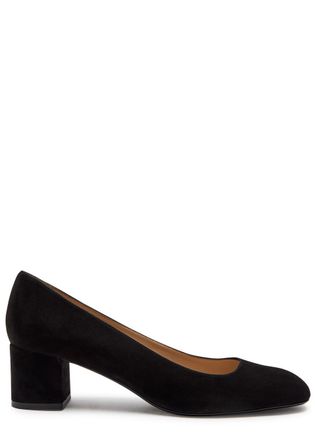Stuart Weitzman Stuart Weitzman Maeve 50 Suede Pumps - Black