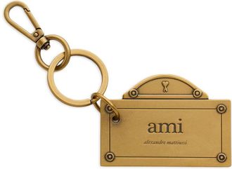 Ami Street Plate keyring - Gold