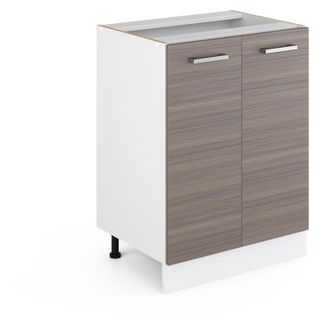 Vicco Mueble Bajo Universal R-line, Gris, 60 Cm Con Puertas, Sin Encimera