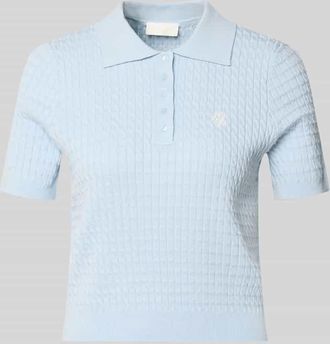 LeGer By Lena Gercke Regular Fit Poloshirt aus Viskose-Mix Modell Manolja in Hellblau, Gr&ouml;&szlig;e 34