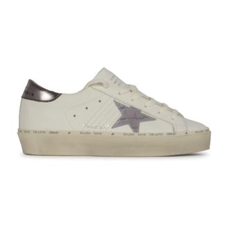 Golden Goose Sneakers, female, White, Size: 10 US Hi Star Laminated Crocco