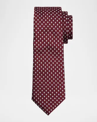 Emporio Armani Men & apos;s Geometric Box Silk Tie