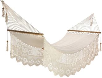 Hamac del sol Hamaca de madera nicarag&uuml;ense - crudo - 100% algod&oacute;n - 100 x 360 cm