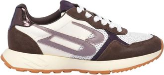 Baldinini Su&egrave;de en leren sneaker - Dames - Sneakers - Veelkleurig - 38 EU - Su&egrave;de - Schoenen