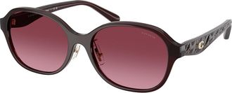 Coach HC8445D CBY85 Asian Fit 59158H Womens Sunglasses Red Size 56
