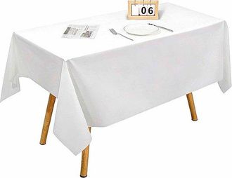 No Brand Mantel - Resistente A Las Manchas - Lavable - Ideal Para Restaurantes, Jardines, Fiestas Y Bodas - 137 X 274 Cm - Negro