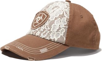 Ariat Womens Lace Logo Cap in Brown, by Ariat