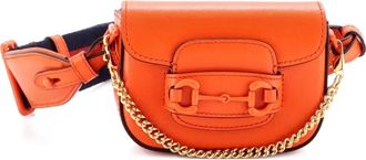 Gucci Horsebit 1955 Flap Wallet with Strap Leather crossbody bag - Oranje