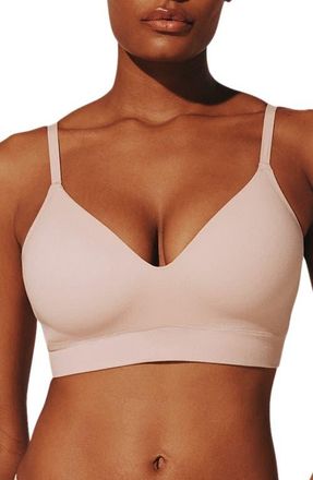 Thirdlove Seamless Stretch Cotton Blend Wireless Bra in Rose Dust at Nordstrom, Size X-Large