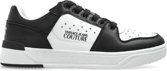 Versace Jeans Couture Sneakers met Logo - Heren - Sneakers - Zwart - 42 EU - Leer - Schoenen
