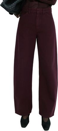 Mango Mid Rise Balloon Jeans in Wine at Nordstrom, Size 10
