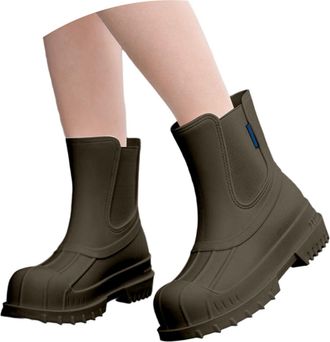 Generic Mens Ladies Wellies Knee High Wellington Rubber Textile Lined Wellie Anti-Skid Waterproof Shoe Comfortable Chelsea Shoes Wider Calf Fitting Rain Boot 