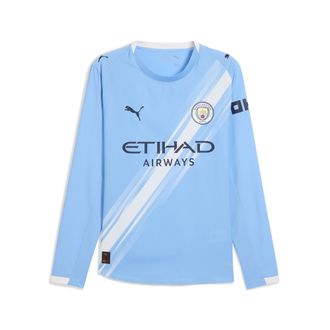 Puma Maglia gara Home a maniche lunghe Manchester City Authentic 25/26 da uomo, Accessori, Blu, 3XL
