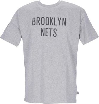 New Era New Era, T-Shirts, male, Gray, Size: XL NBA Brooklyn Nets Oversized Tee